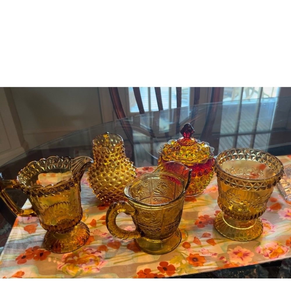 Vintage Amber Glassware sold separately